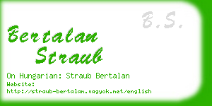 bertalan straub business card